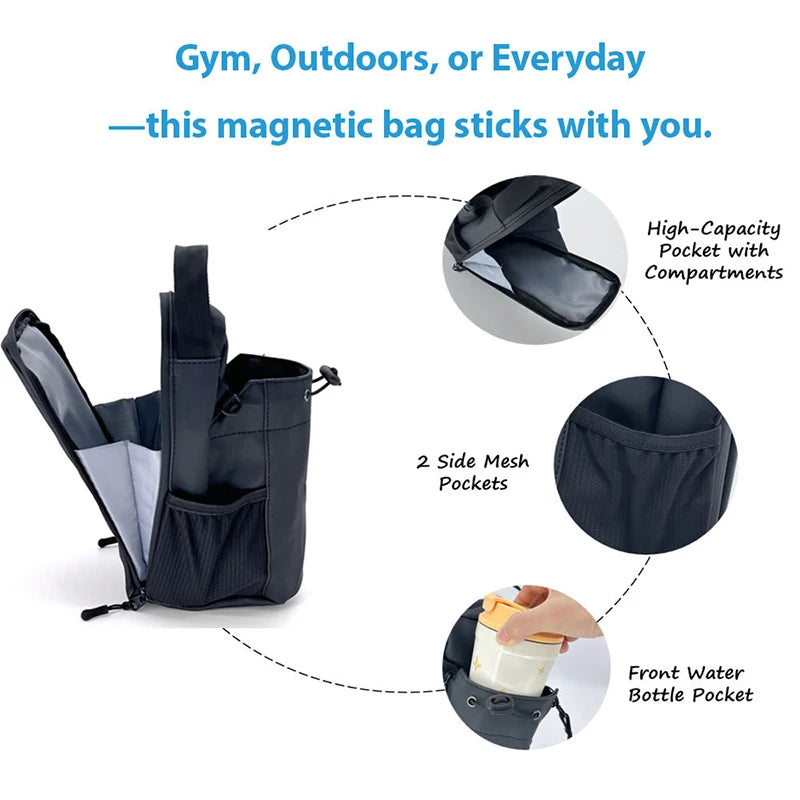 2025 New Magnetic Water Bottle Holder Wall-Mounted Gym Bag Fitness Cup Accessories for Men and Women Gym Magnet Bag