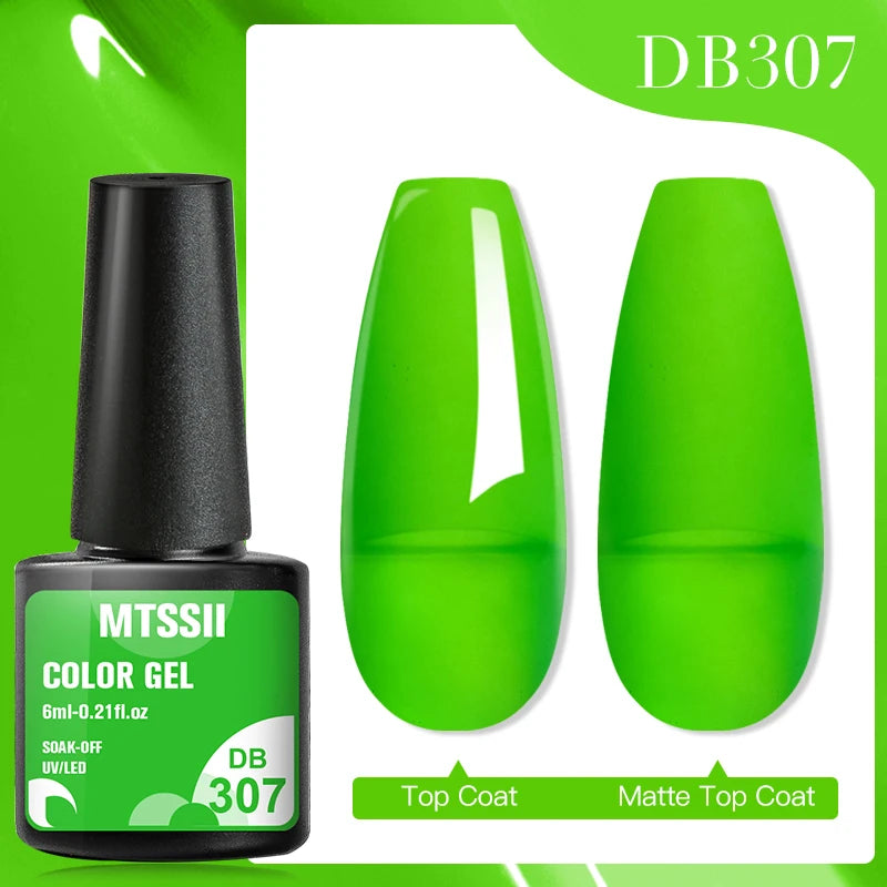 Mtssii 7ml Neon Snowflake Gel Nail Polish Fluorescent Gel UV LED Semi Permanent Glitter Snow Sequins Nails Art Design Varnishes