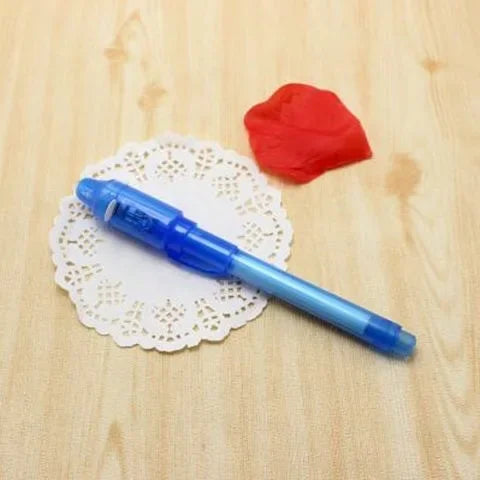 4pcs Luminous Light Pen Set | 2 in 1 UV Black Light Combo Drawing Invisible Ink Pen for Kids