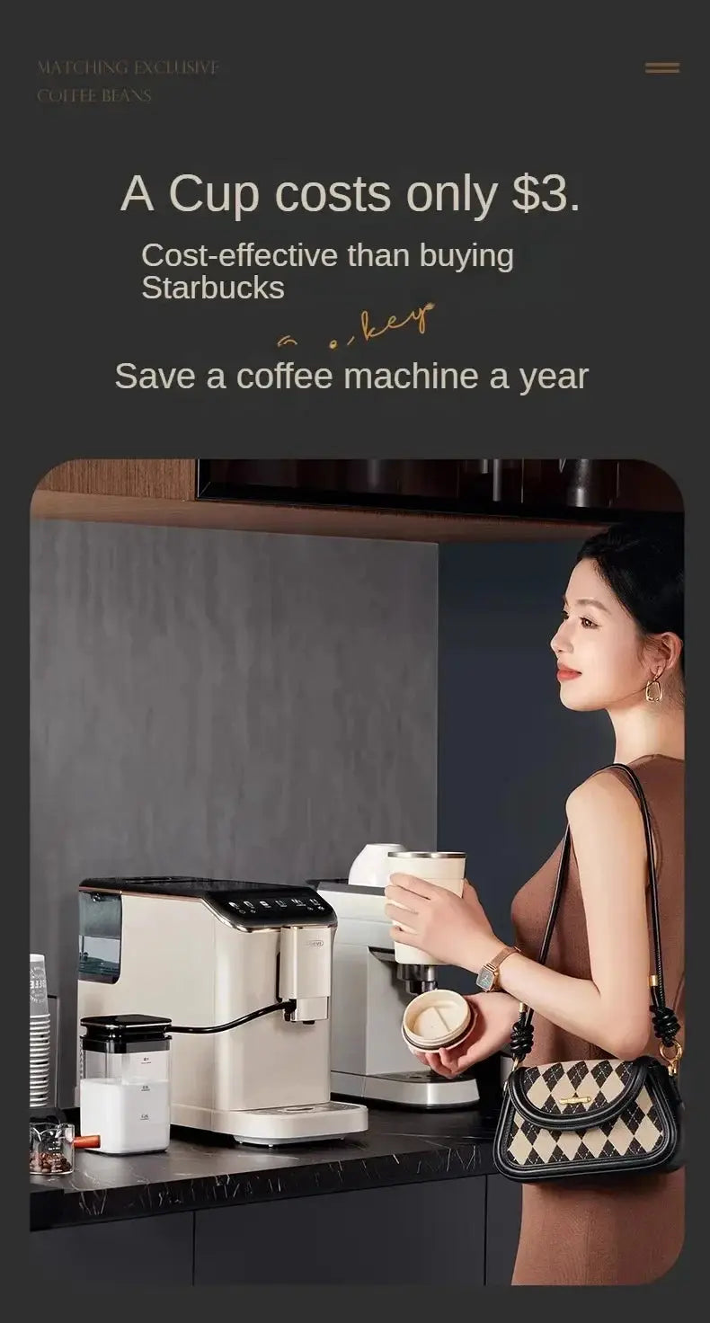Fully Automatic Coffee Maker with Grinder & Milk Frother – 20 Bar | 1.5L Tank-6