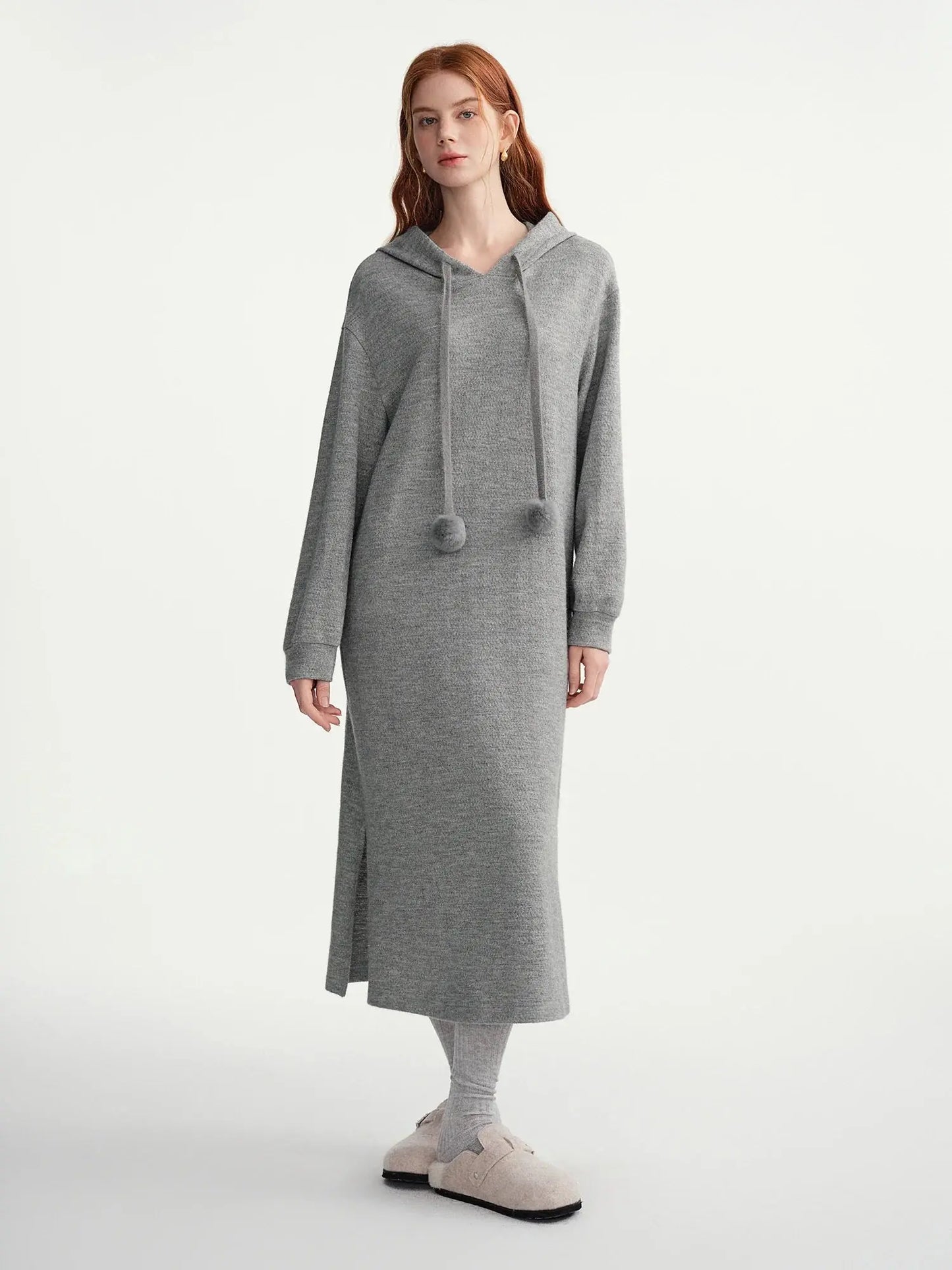 Women's Hooded Knit Sweater Dress