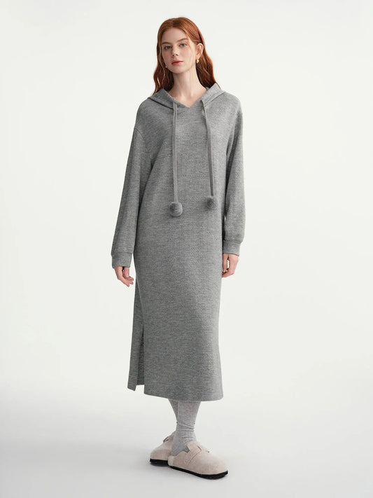 Women's Hooded Knit Sweater Dress