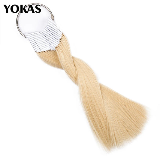 Hairdressing Salon Supplies Swatches Hair Rings for Braids Human Hair Paint Strands Color Ring for Painting Test Sample YOKAS