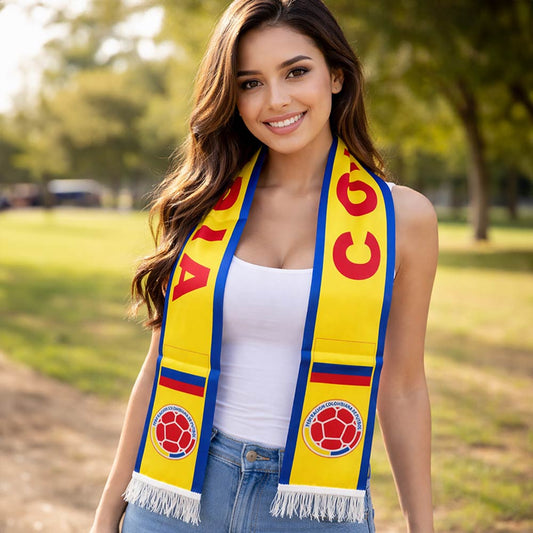 Colombia National Team World Cup  Soccer Fan Fringe Scarf