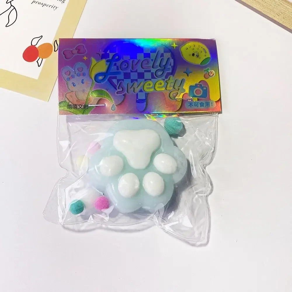 Mini Cat Paw Squeeze Toy | Silicone Pinch Decompression Toy