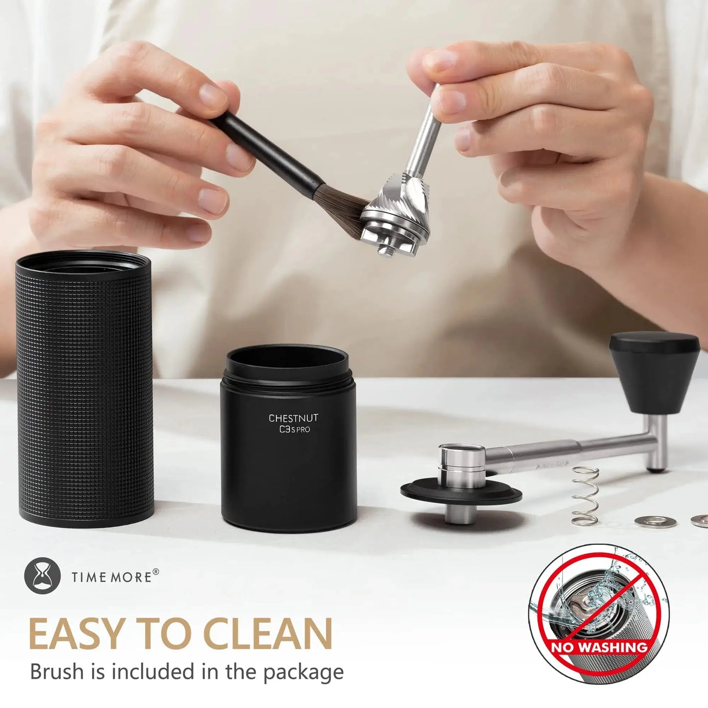 StepUP Coffee Manual Coffee Grinder Chestnut C3 ESP Pro – Steel Conical Burr-4