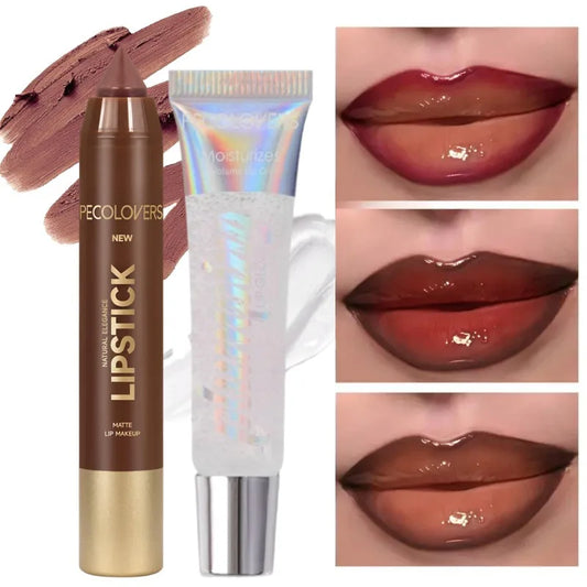 Lipstick SET, Lip Liner with Lip Gloss, Depicting The Contour of The Lips, Moisturizing The Lips, Charming Lips