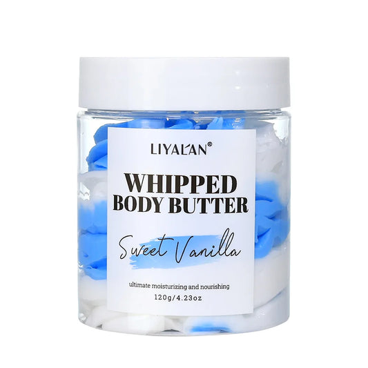 Multicolor Whipped Body Butter Coconut Oil Jojoba Oil Nourishing Hydration Cream Vegan Vanilla Mango Strawberry Body Lotion