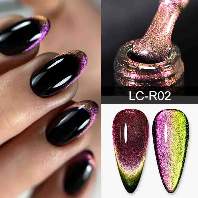 LILYCUTE 7ml Reflective Glitter Cat Magnetic Gel Nail Polish Semi permanent Soak Off UV LED Varnish Nail Supplies