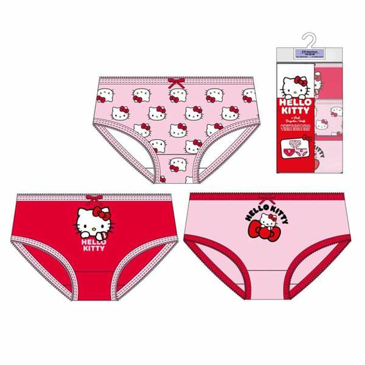 Pack of Girls Knickers Hello Kitty Multicolour-0