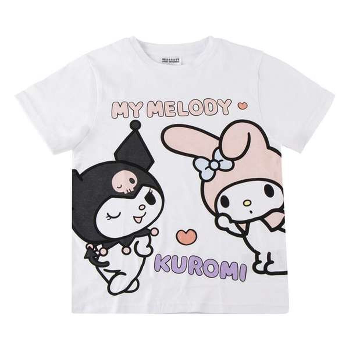 Child's Short Sleeve T-Shirt Hello Kitty White-0