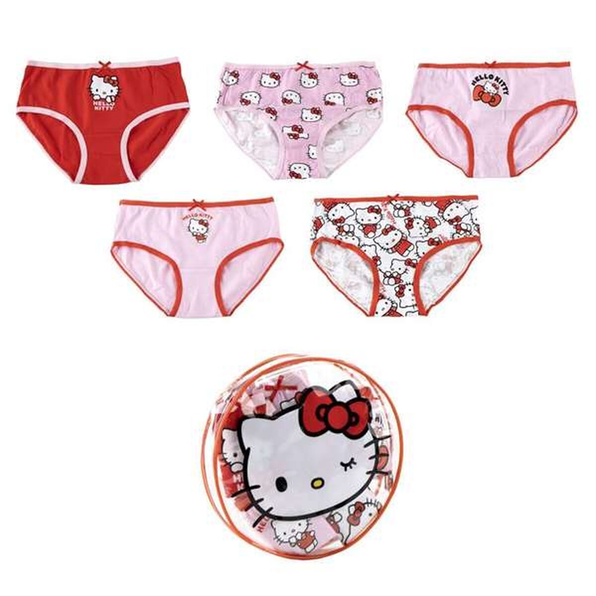Pack of Girls Knickers Hello Kitty Multicolour-0
