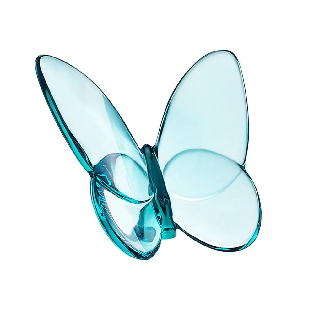 Multiple Color Crystal Butterfly Figurines Reflective Clear Crystal Glass Butterfly Ornament Vivid Super Winkling