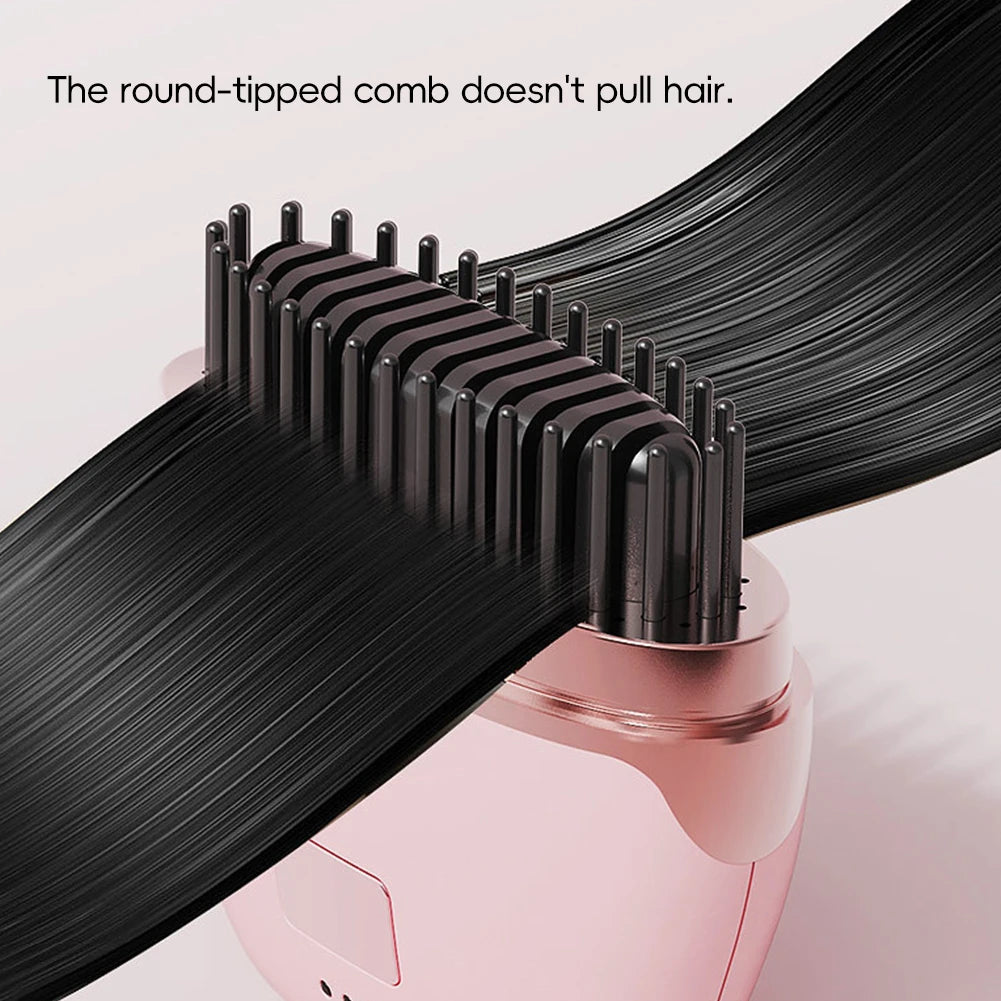 Hair Comb Rechargeable Temperature Adjustable Dual-purpose Hair Straightener Wireless Straight Curling Iron Hair Styling Tool