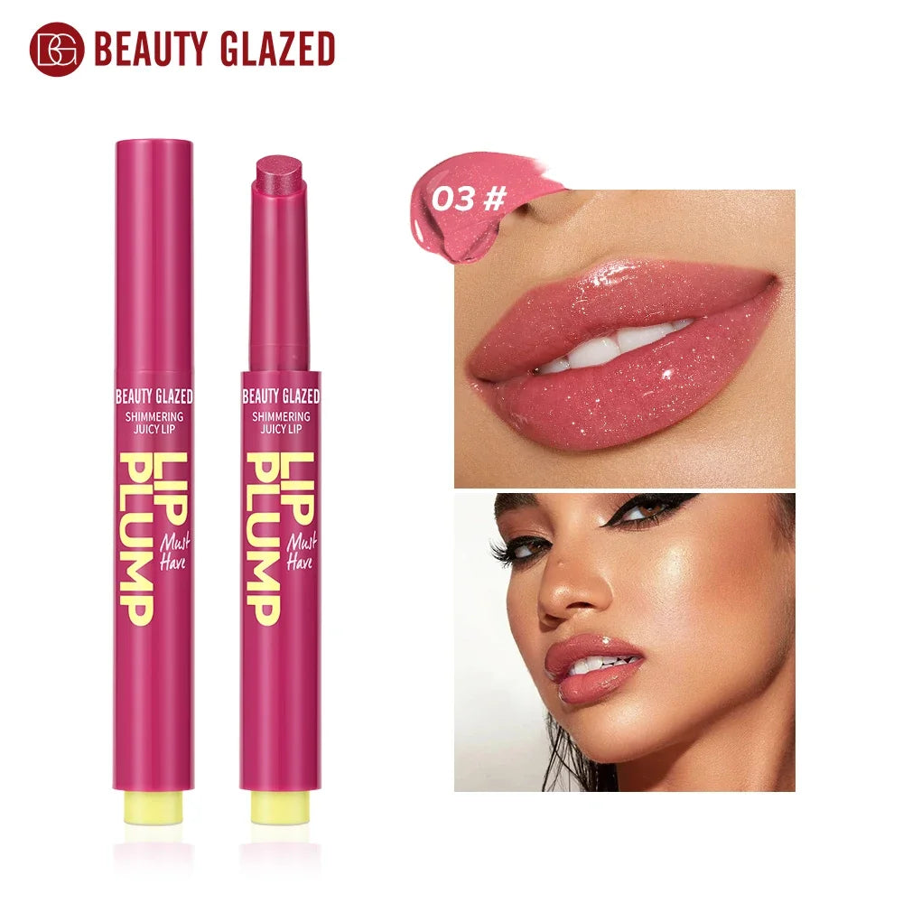 12 Color Beauty Glazed Shimmering Juicy Lipstick Set Moisturizing Nourishing Lip Plump for Women Girl's Gift Juicy Lip Makeup