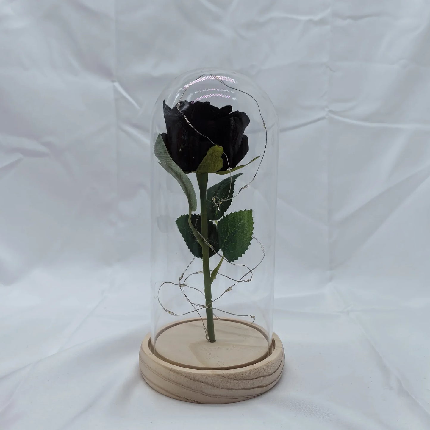 Rose Flower Lamp Light Enchanted Silk with LED Light Artificial Glass Rose Valentines Day Birthday Mothers Day Wedding for Her