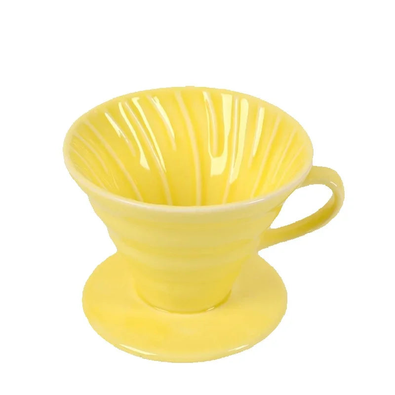 Ceramic Coffee Dripper – Engine-Style Pour Over (Reusable, 1–4 Cups)-9