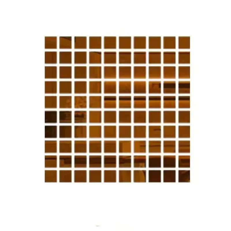 100pcs 2/3/4cm 3D Square Mirror Wall Stickers Self-adhesive Acrylic Mosaic Mirror Surface Tile DIY Wall Decals Room Home Decor
