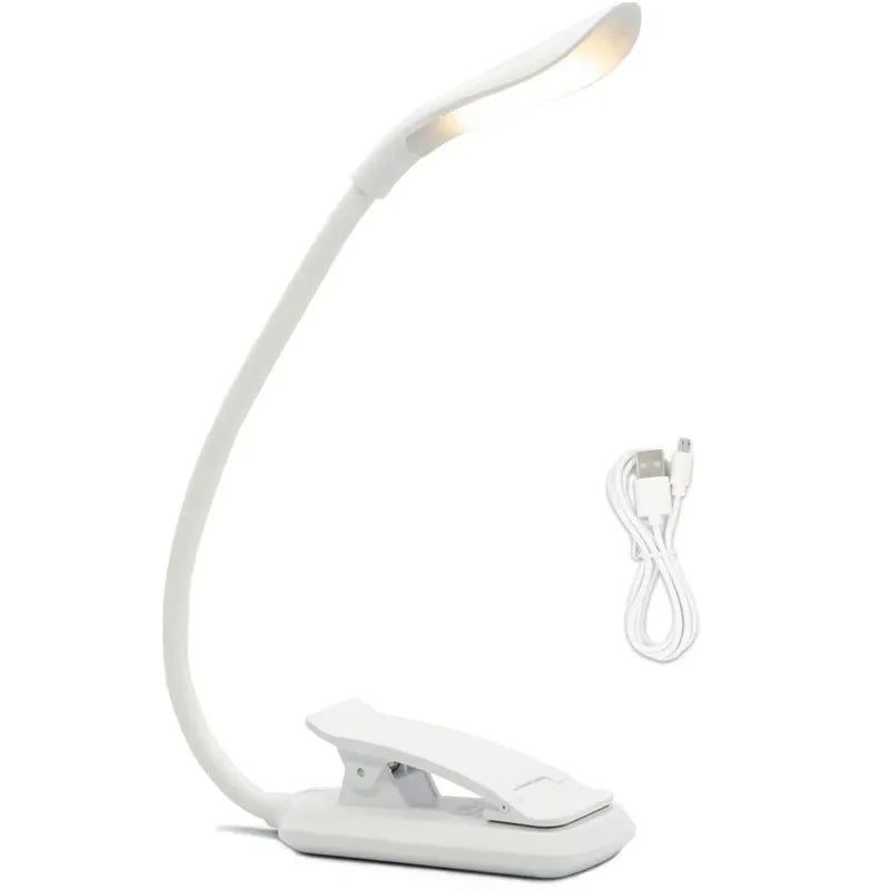 Mini USB Rechargeable Book Light Flexible Portable LED Reading Light Lamp Adjustable Reading Clip Light Night Light For Bedroom