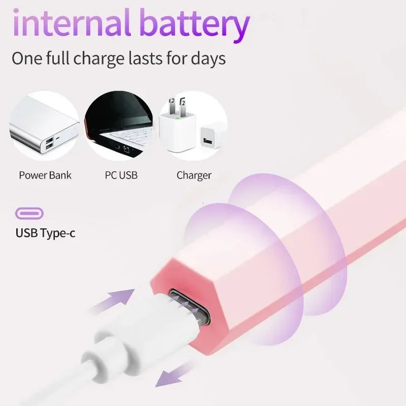 Portable Nail Dryer Lamp UV LED Nail Light Quick Drying Light for Curing All Nail Gel Rechargeable Home Manicure Tools