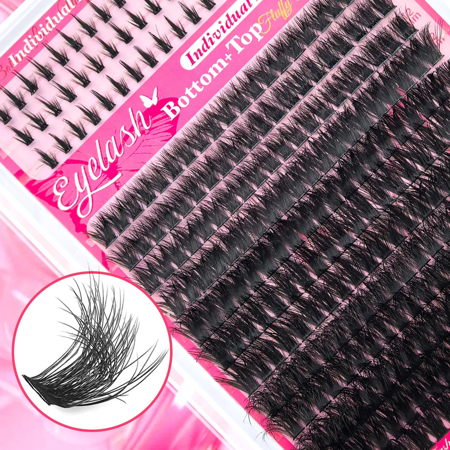 Show-Stopping Top & Bottom Lash Kit – 250/740 Cluster Bombshell Fluffy Volume, Mix-&-Match Lengths & Styles! Killer for Any Look