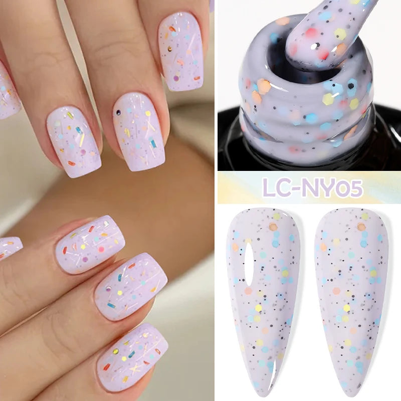 LILYCUTE 7ml Neon Reflective Nail Gel Polish Dark Flash Glitter Effect Fluorescent Gel Soak Off UV Gel Summer Nail Art Varnish