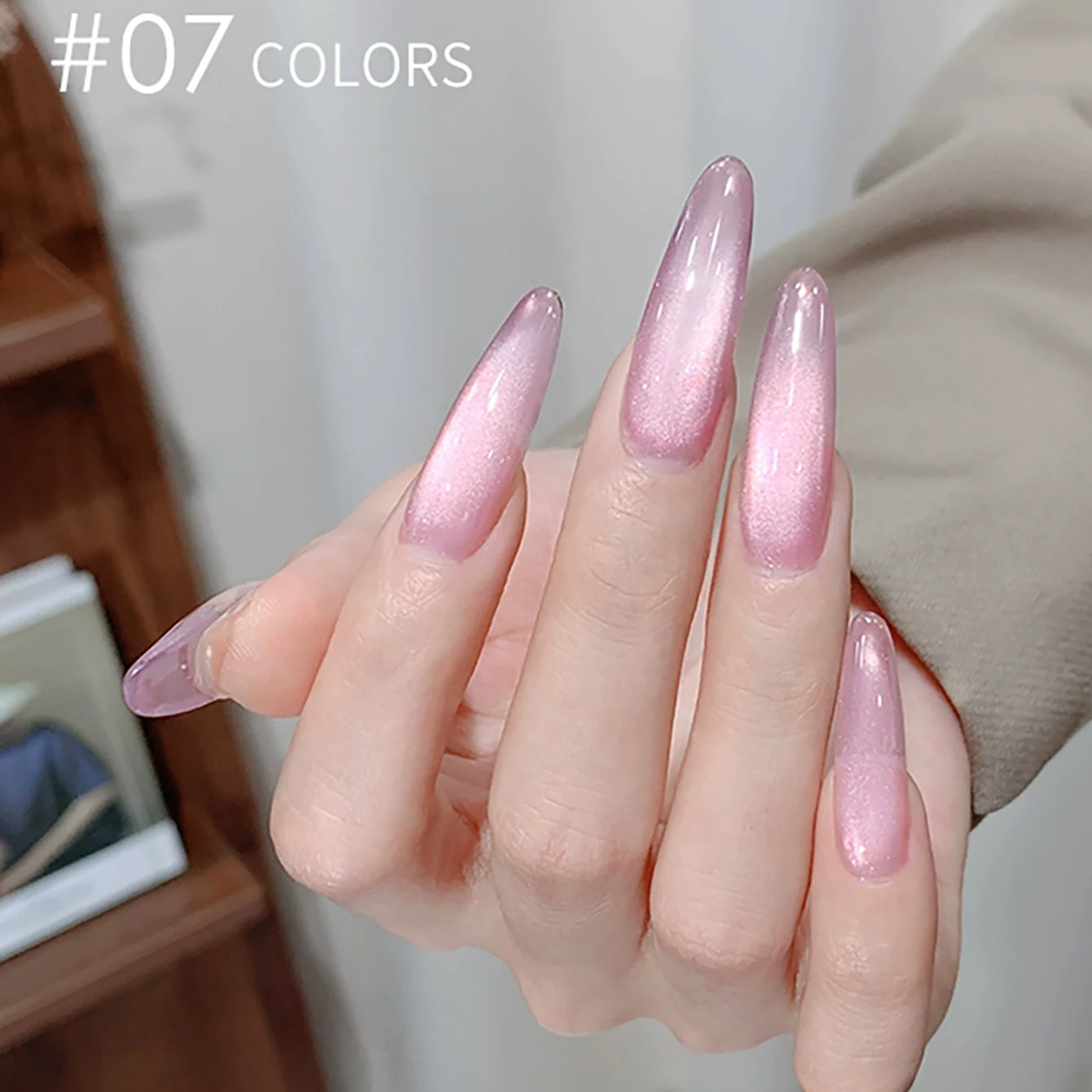 MIANEL 1-18pcs12ML Summer Hot Selling Rainbow Candy Colorful Cat Eye Gel Nail Polish New Porcelain White Glass Beads Nail Polish