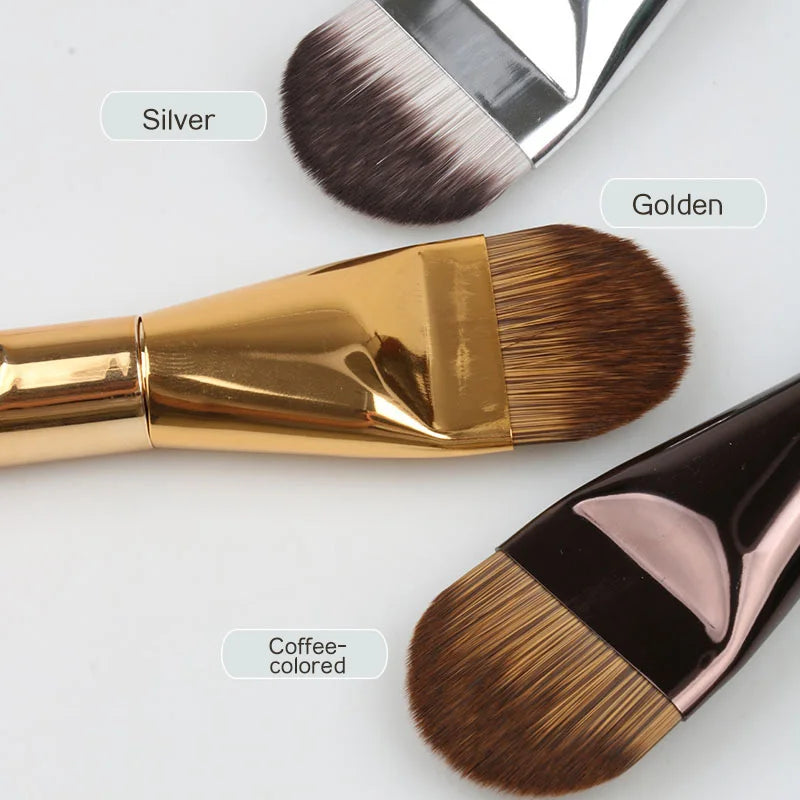 1pcs Ultra Thin Foundation Brush Tongue-Shaped Seamless Concealer Flat Head Soft Hair Beauty Tools Makeup Brushes Mask Brush