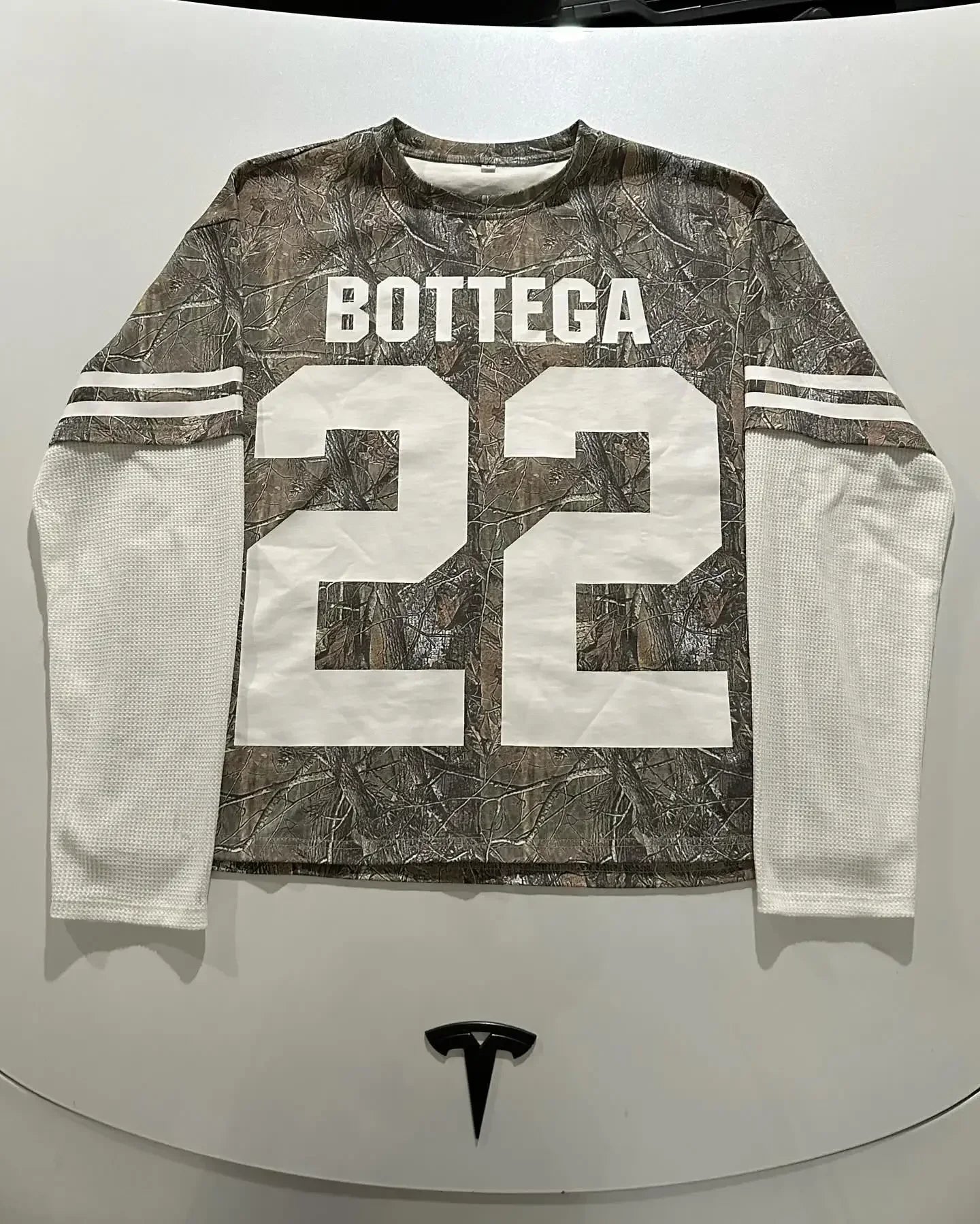 Y2K Sports Camouflage Jerseys Goth Oversized Loose Bough Pattern Long-sleeved Shirt Hip Hop Sweatshirt Street Wear