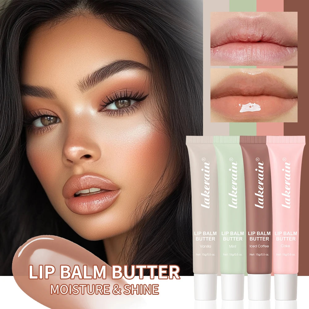 Lip Balm Moisturizing Mirror Lip Gloss Lip Vanilla Pink Sugar Coffee Cake Smell Lipstick Transparent Oil Makeup Lips Care
