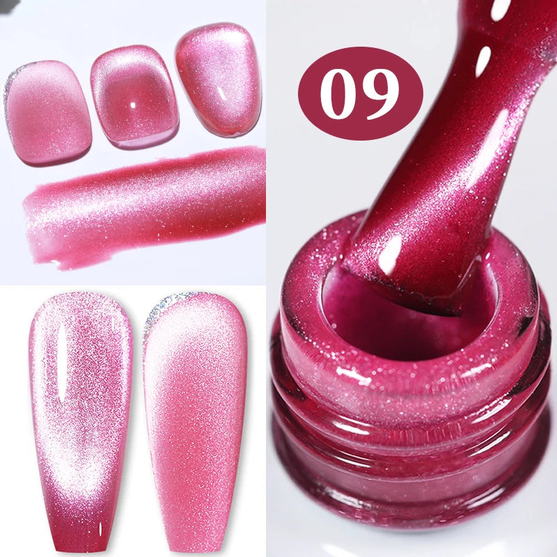 BORN PRETTY 10ml Rainbow Auroras Cat Magnetic Gel Nail Polish Holographics Nail Gel for Manicure Design Varnis Semi Permanent