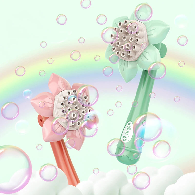 2025 Electric Bubble Gun Toys for Kids 23 Holes Bubbles Machine Soap Blower Blowing Toy Party Outdoor Games Boys Girls Gift
