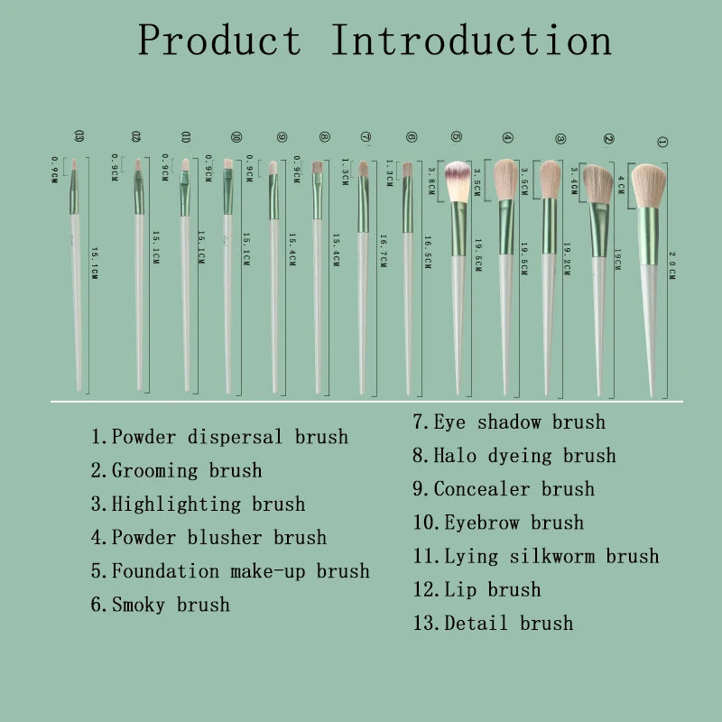 1/13PCS Soft Fluffy Makeup Brushes Set for Cosmetics Foundation Blush Powder Eyeshadow Kabuki Blending Makeup Brush Beauty Tool