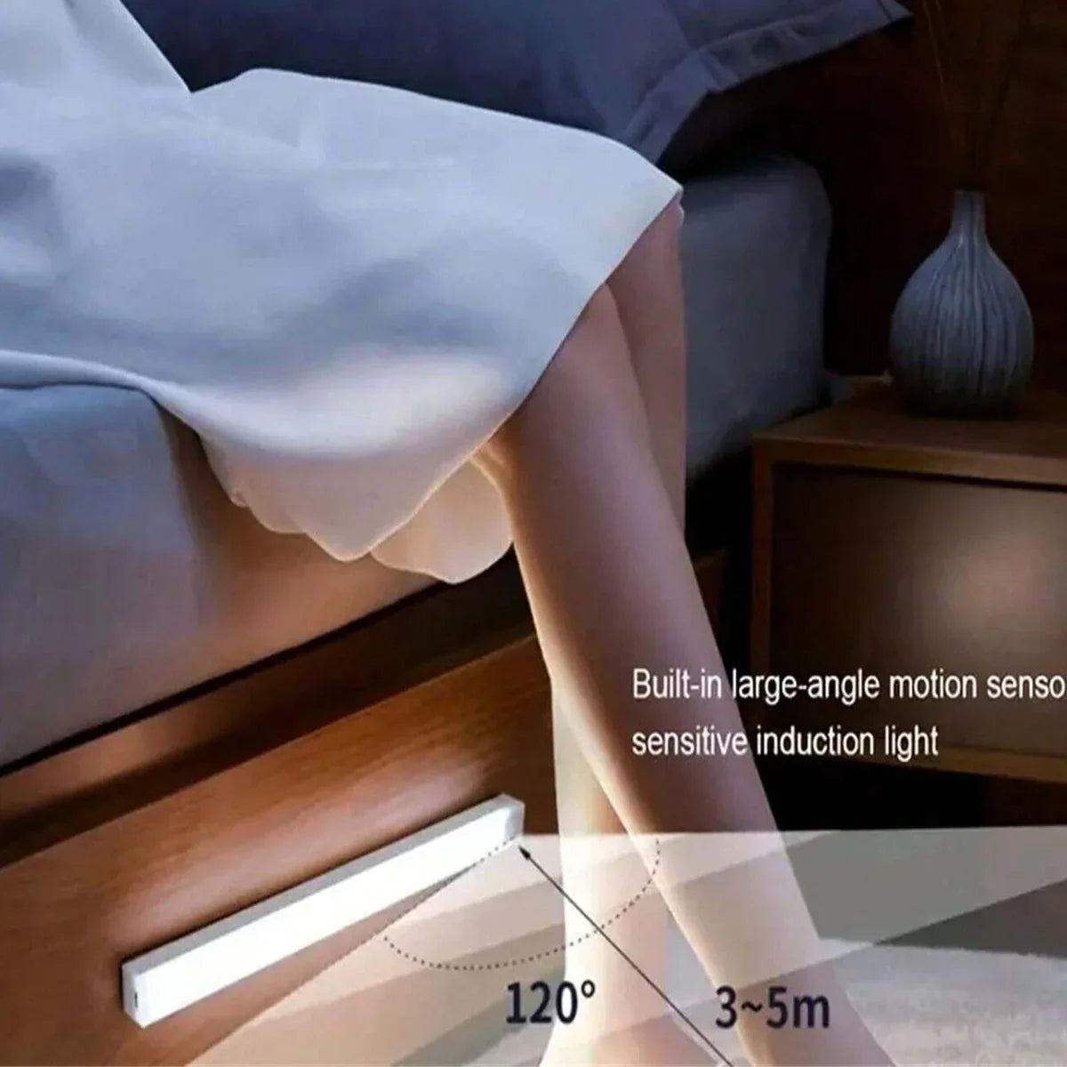 Wireless LED Night Light Motion Sensor Light Closet Night Lamp For Kitchen Bedroom Detector Light Cabinet Staircase Backlight