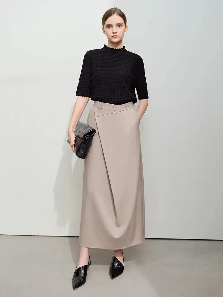 Elegant Mock Neck Slim Knit Sweater