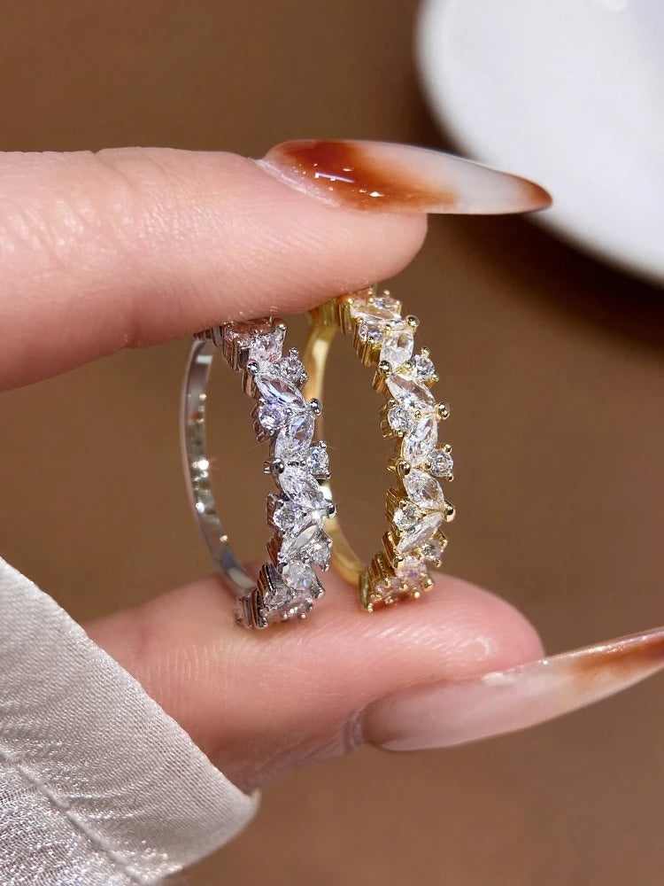 925 Sterling Silver Shiny Personalized Full Mariquesa Zircon Ring For Women Engagement Wedding Luxury High Quality Jewelry