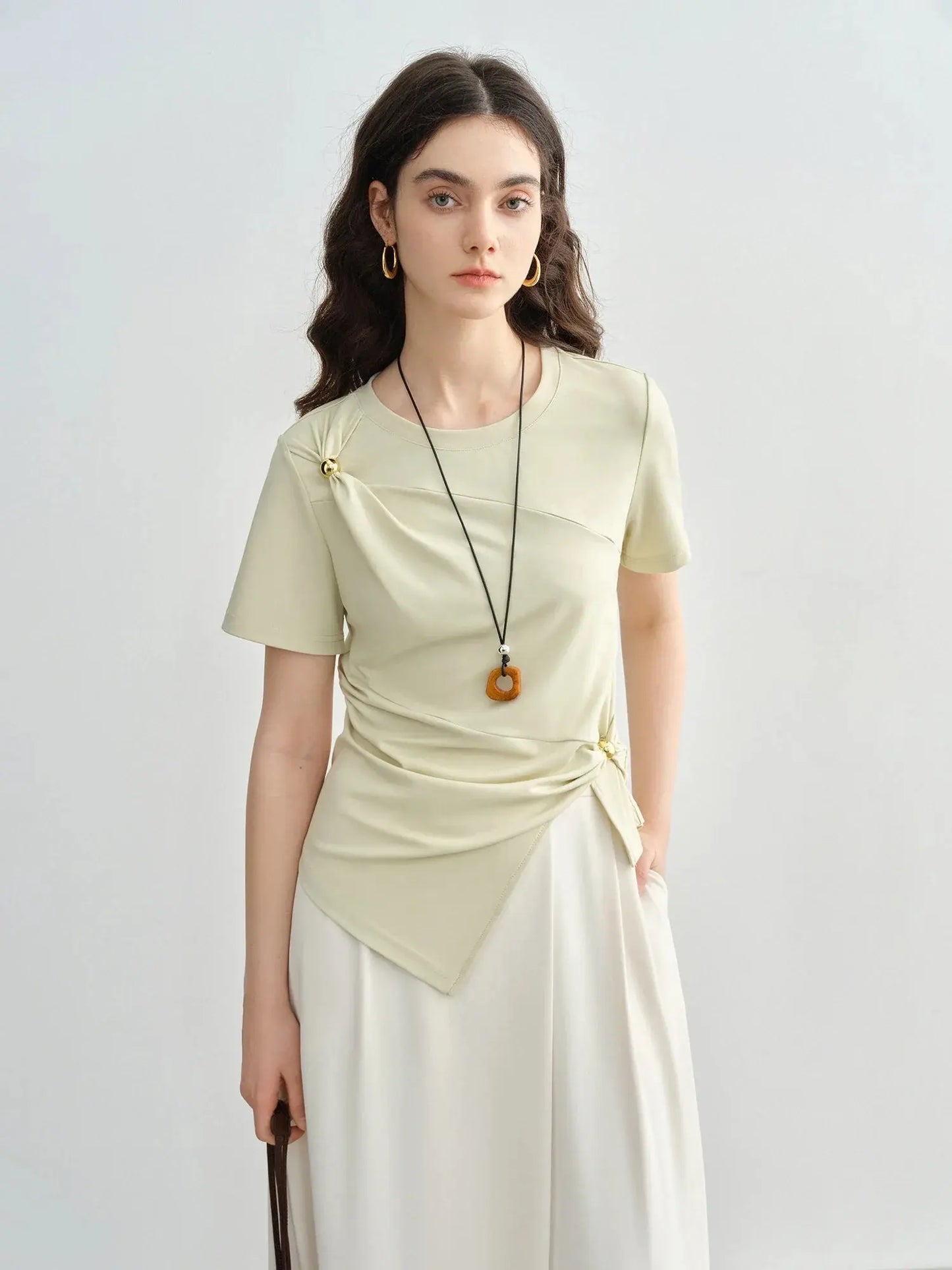 Chic Minimalist Short-Sleeve Top
