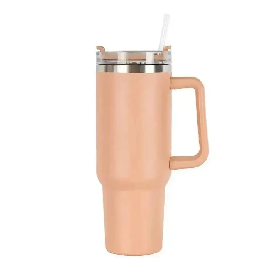 40oz Insulated Tumbler with Handle & Straw, 1200ML Travel Coffee Cup-9