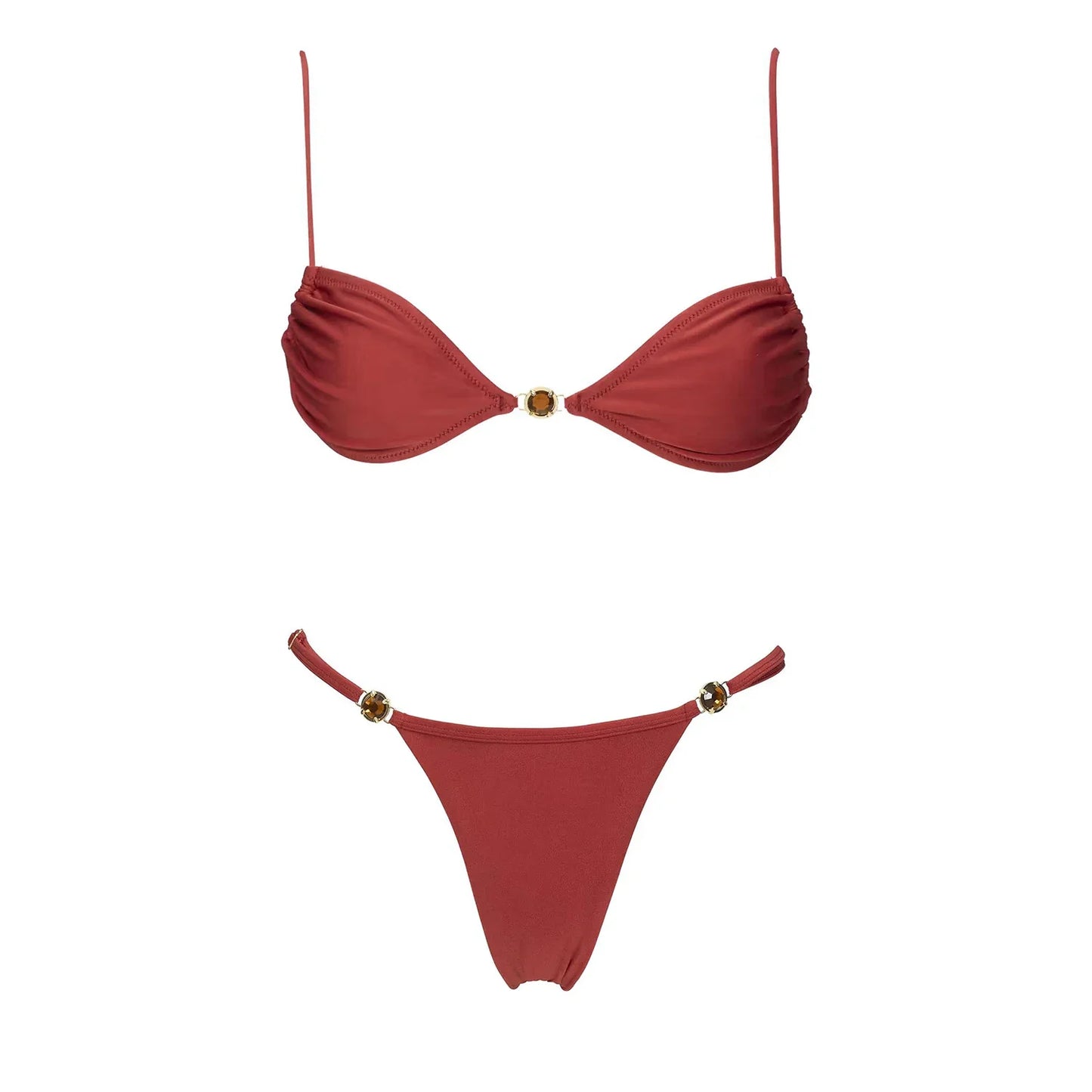 Shiny Diamond Bikini Set Sexy Women Swimsuit Push Up Swimwear Female Bandeau Biquini Halter Bathing Suit Blue Bodysuit Beachwear