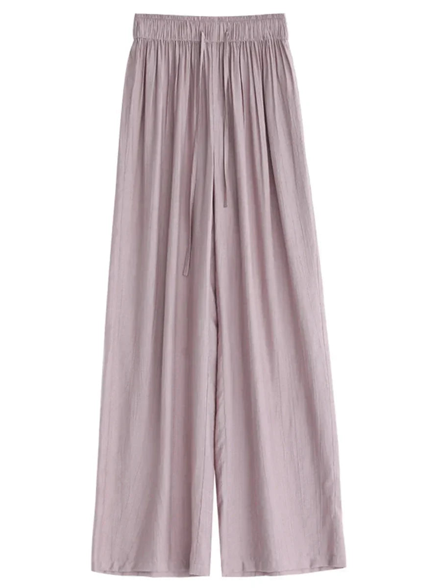 High-Waisted Wide Leg Pants Loose Casual Trousers