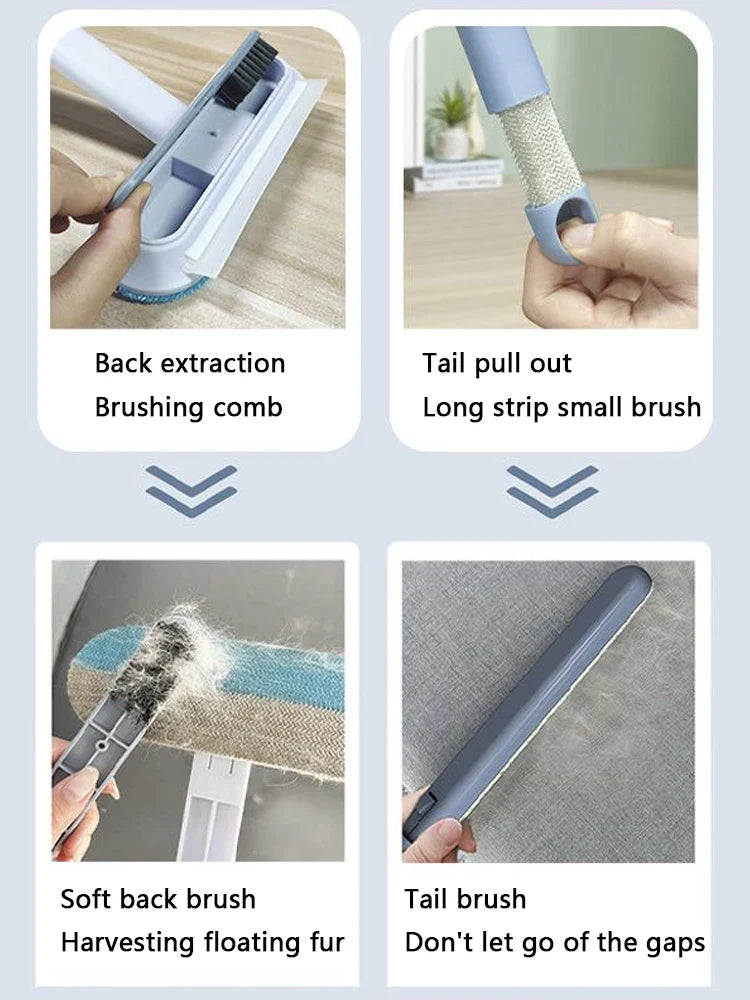 Long Handle Pet Hair Remover Brush for Effortless Cleaning