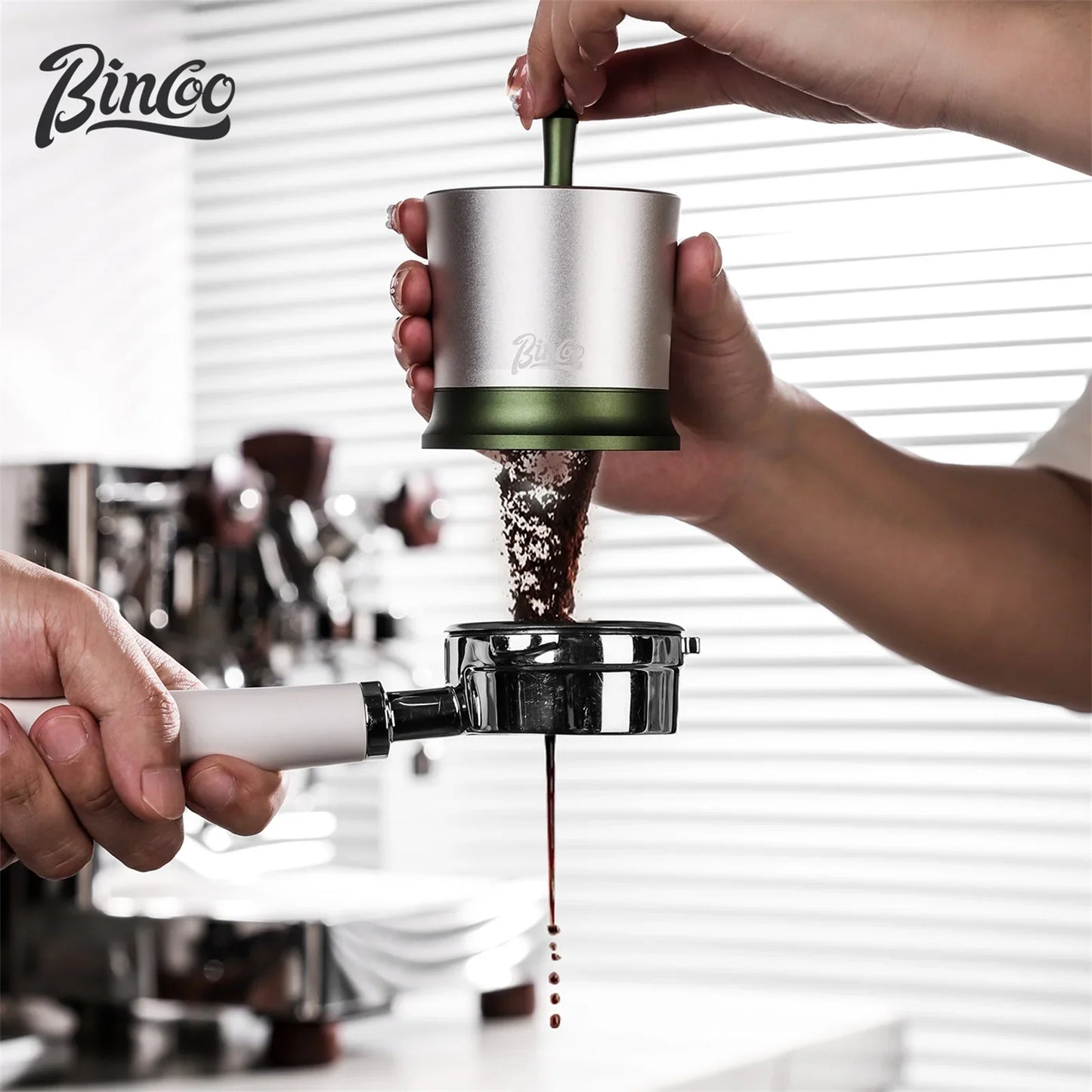Espresso Dosing Shaker 58mm - Coffee Grounds Receiver Cup, Barista Accessory-0
