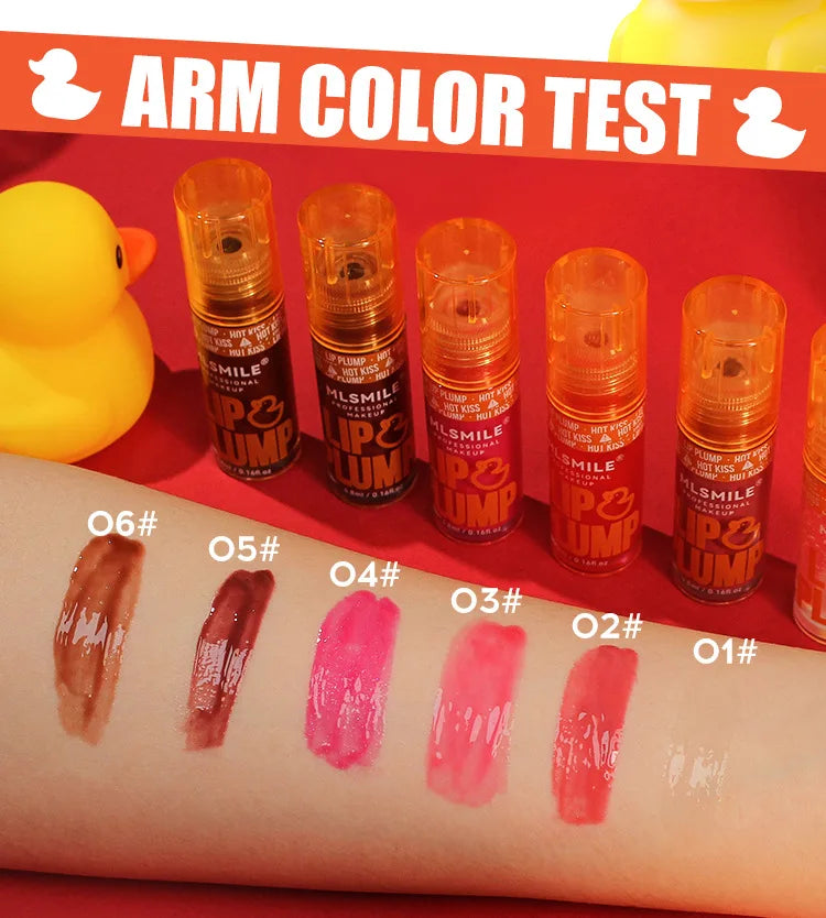 Duck Lip Plump Lip Oil Moisturizing Lip Gloss Mirror Water nature long-lasting  Gloss Gloss Pearl Lip Glaze Set