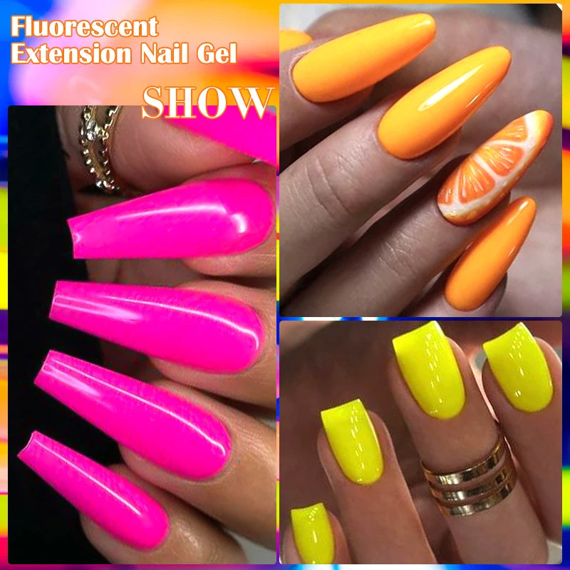 Mtssii 20ml Fluorescent Nail Extension Gel Nail Building Acrylic Nail Gel UV LED Soak Off UV Extend Gel For Nail Extensions