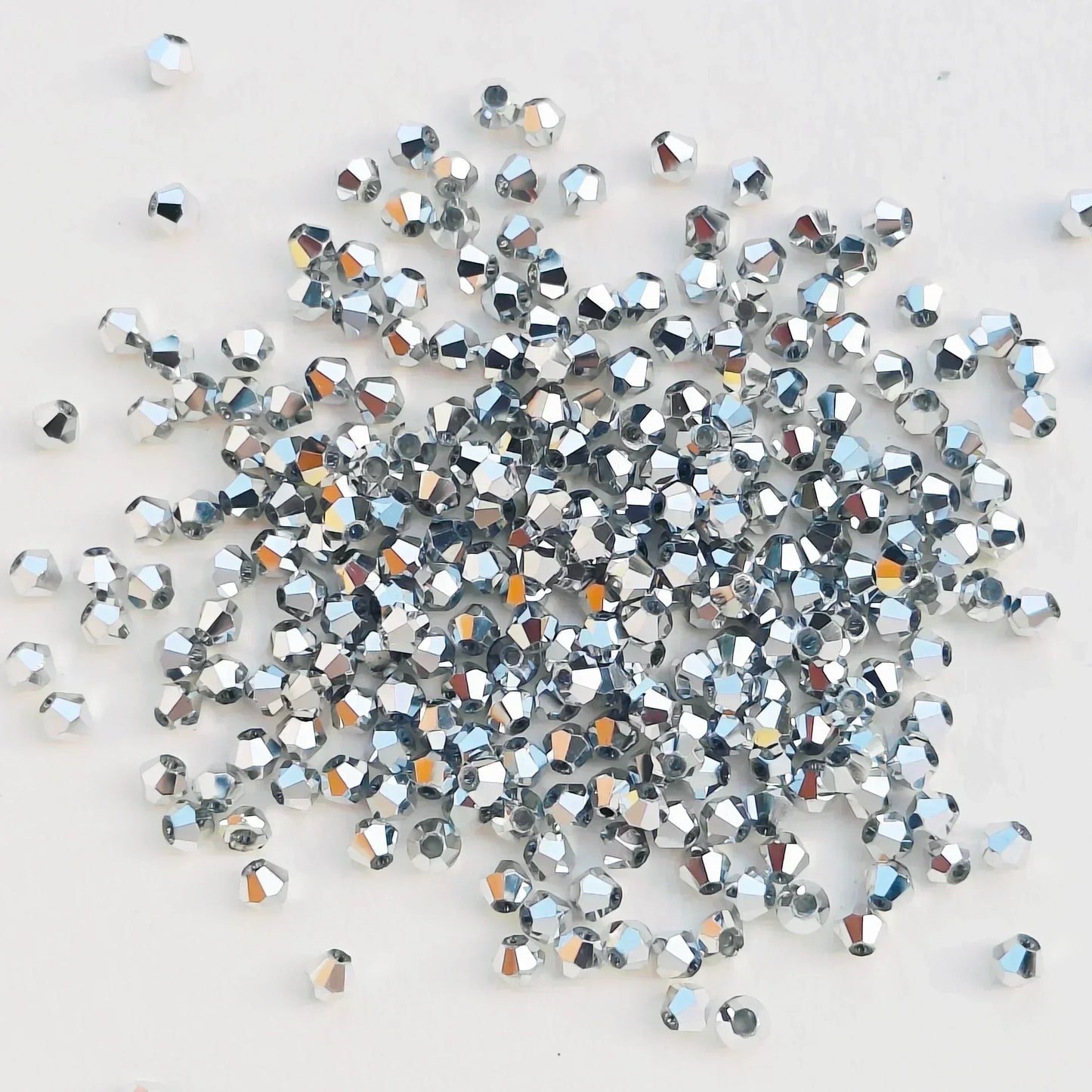 100pcs Multicolor Crystal Bicone Shaped Beads Loose Spacer Glass Beads for Jewelry Making Bracelet Necklace Earring Accessories