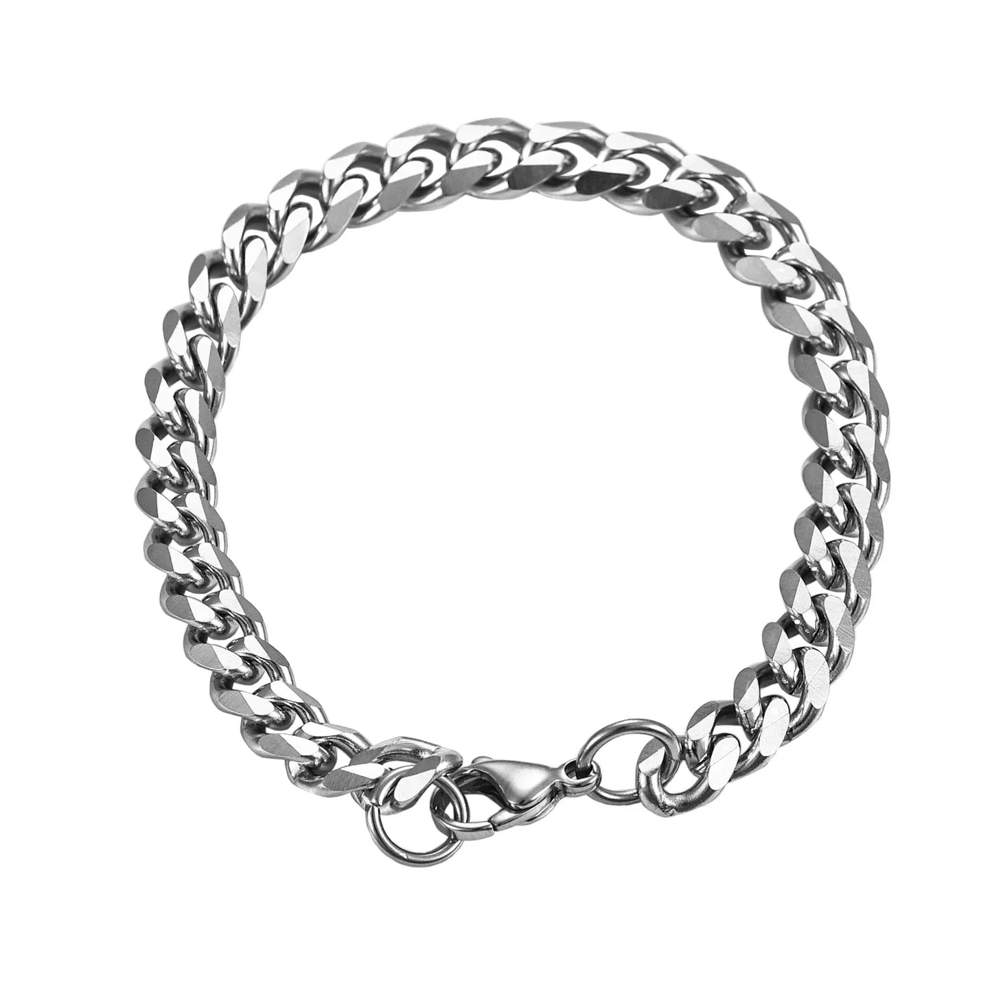 Thickness 3.6/5/7/9mm Men's Stainless Steel Cuban Bracelet Gold and Silver Color Punk Hip Hop Fashion Jewelry