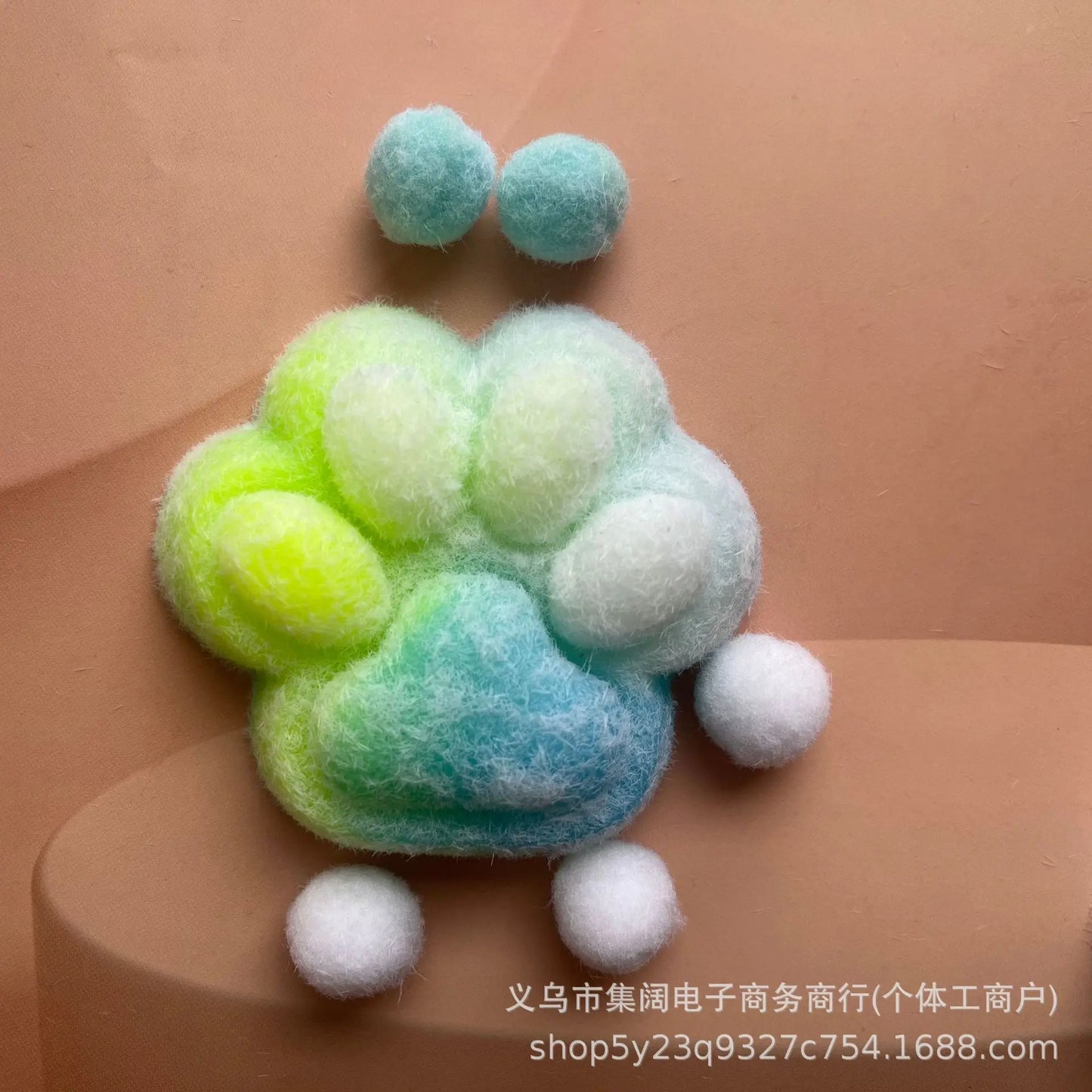 Rainbow Cat Paw Squishy Toy | Three Color Slow Rebound Stress Relief Fidget Toy
