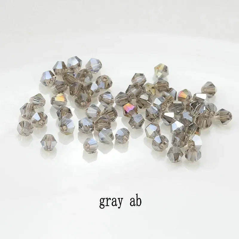 200pcs Glass Bicone Beads 4mm Crystal Beads Jewelry Making Supply for DIY Projects, Bracelets, Necklaces, Earrings