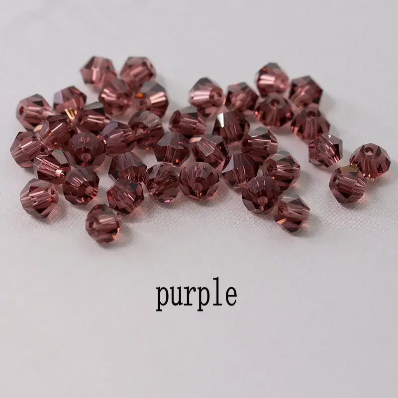 200pcs Glass Bicone Beads 4mm Crystal Beads Jewelry Making Supply for DIY Projects, Bracelets, Necklaces, Earrings