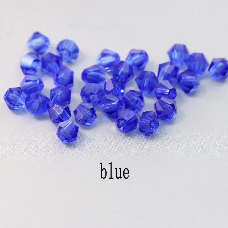 200pcs Glass Bicone Beads 4mm Crystal Beads Jewelry Making Supply for DIY Projects, Bracelets, Necklaces, Earrings